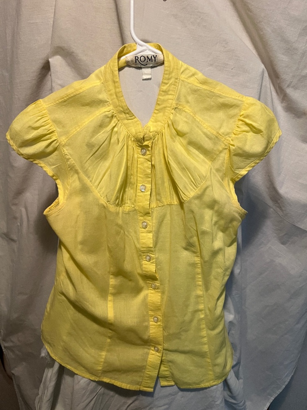 Y2K Rouched Romy Cap Sleeve Top - Medium